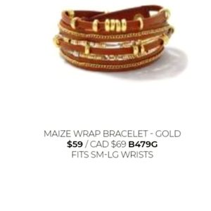 Stella and Dot Maize wrap bracelet.  Mint condition.